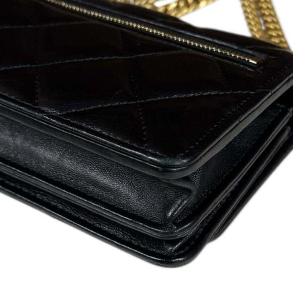 CHANEL Authentic Black Lambskin Leather Wallet - Picture 14 of 16